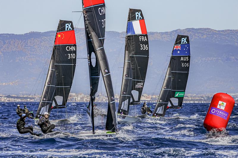 49er FX fleet at 54th Trofeo Princesa Sofía Mallorca - photo © Sailing Energy / Trofeo Princesa Sofía Mallorca