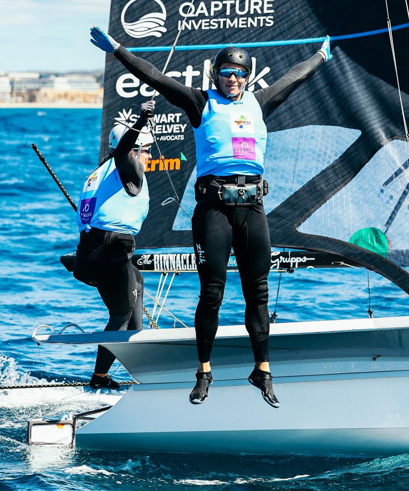 Antonia and Georgia Lewin-LaFrance win gold at first Sailing Grand Slam regatta of the season photo copyright Sailing Energy taken at Real Club Náutico de Palma and featuring the 49er FX class