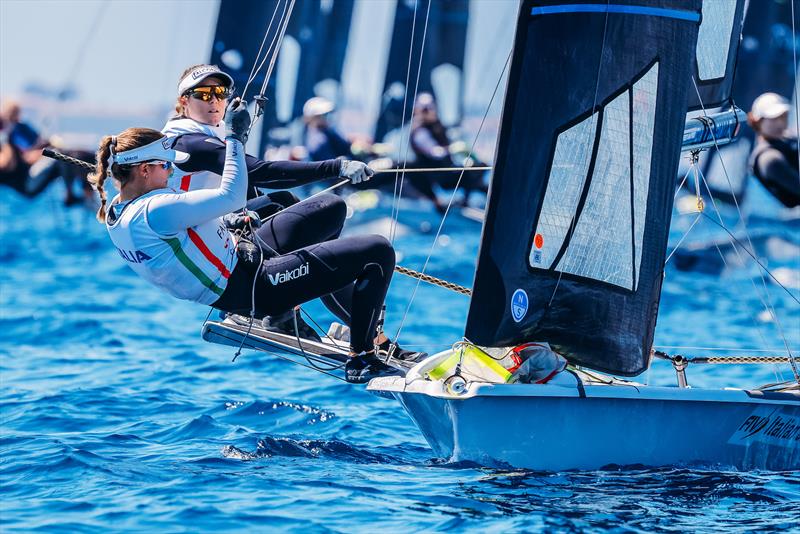 57th French Olympic Week in Hyères - Day 1 photo copyright FFVoile / Sailing Energy taken at COYCH Hyeres and featuring the 49er FX class