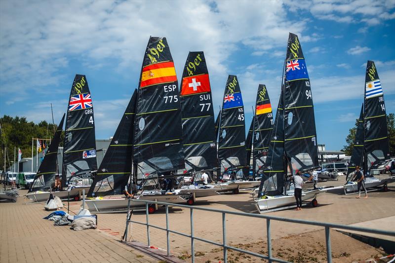 49er, 49er Fx and Nacra 17 World Championships day 6 photo copyright NIMANET - Niklas Mattes taken at  and featuring the 49er FX class