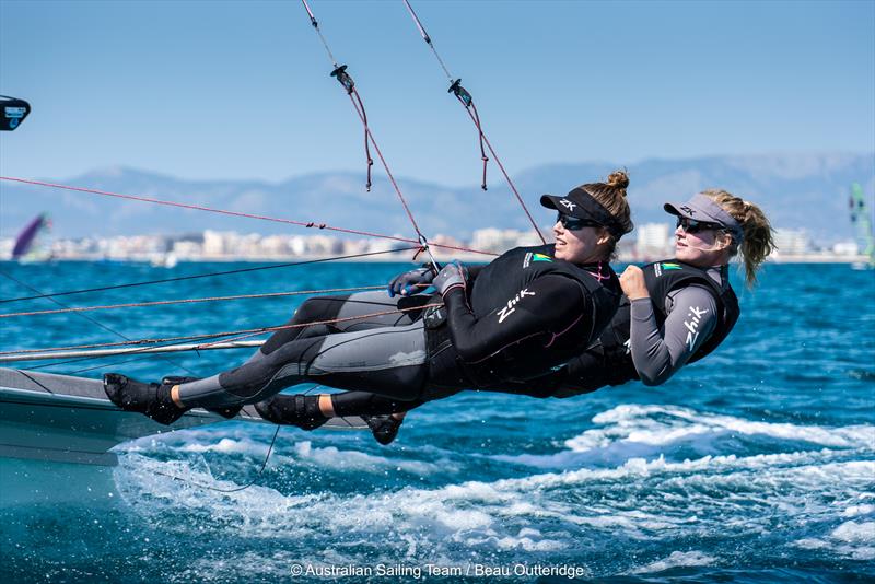 Annie Wilmot and Tash Bryant in 2019 photo copyright Beau Outteridge taken at Real Club Náutico de Palma and featuring the 49er FX class