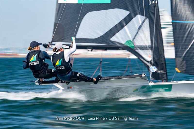 Tash Bryant and Annie Wilmot during the San Pedro OCR photo copyright Lexi Pline / US Sailing Team taken at  and featuring the 49er FX class