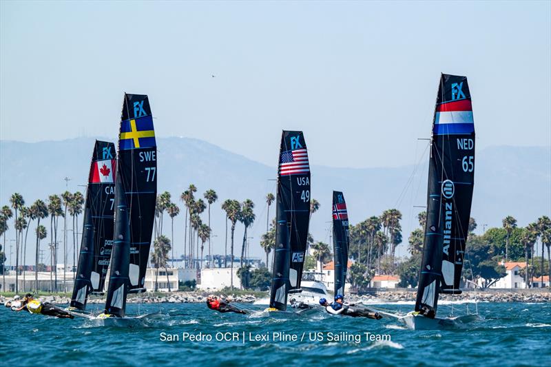 San Pedro Olympic Class Regatta photo copyright Lexi Pline / US Sailing Team taken at  and featuring the 49er FX class