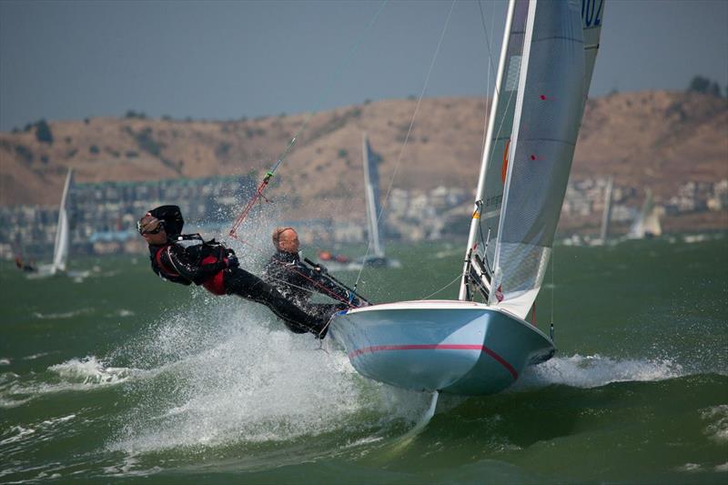 A flared hull, making light of some pretty boisterous conditions can only mean one boat – the 505 - photo © SAP 505 Worlds / Christophe Favreau