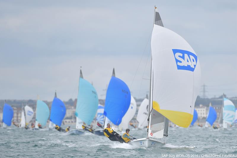 Day 2 of the SAP 505 UK Nationals photo copyright Christophe Favreau / www.christophefavreau.com taken at Weymouth & Portland Sailing Academy and featuring the 505 class