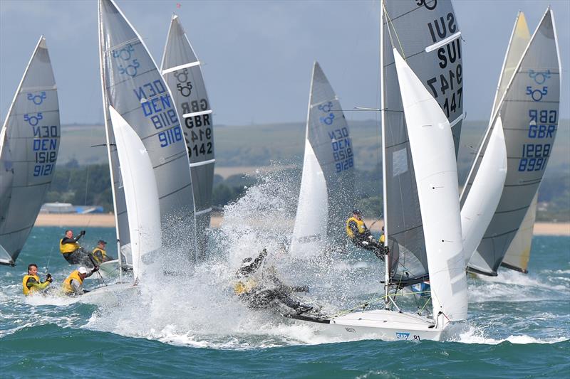 Fast and furious fiveoes on day 4 of the SAP 505 Worlds at Weymouth - photo © Christophe Favreau / www.christophefavreau.com