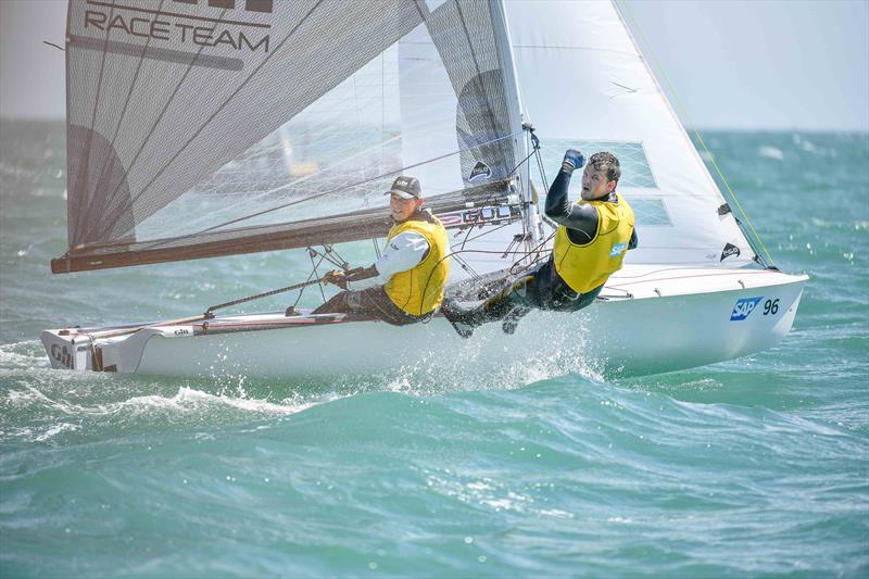 Smith and Needham take line honours on day 4 of the SAP 505 Worlds at Weymouth - photo © Christophe Favreau / www.christophefavreau.com