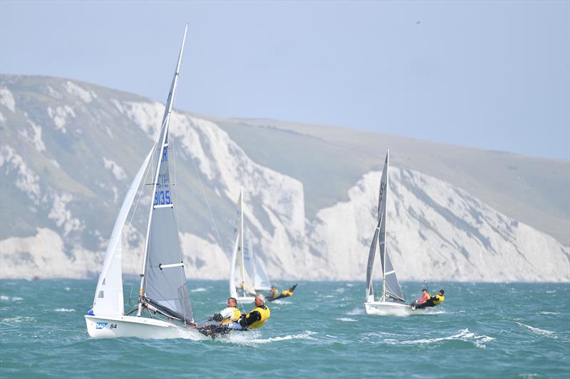 Bohm and Roos enjoying the brisk conditions on day 5 of the SAP 505 Worlds at Weymouth photo copyright Christophe Favreau / www.christophefavreau.com taken at Weymouth & Portland Sailing Academy and featuring the 505 class