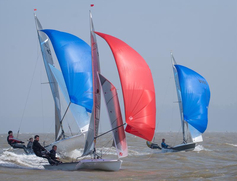 505s at the Isle Of Sheppey photo copyright Chas Bedford taken at Isle of Sheppey Sailing Club and featuring the 505 class