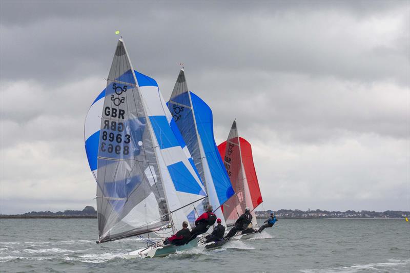 America's Cup style reaching start on day 2 for the 505s at Stone photo copyright Tim Olin / www.olinphoto.co.uk taken at Stone Sailing Club and featuring the 505 class