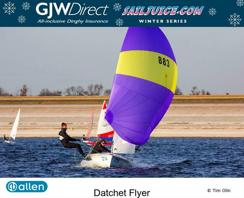 GJW Direct Sailjuice Winter Series Datchet Flyer photo copyright Tim Olin / www.olinphoto.co.uk taken at Datchet Water Sailing Club and featuring the 505 class