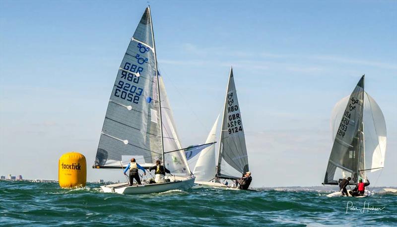 5O5 Euro Cup at Hayling Island photo copyright Peter Hickson taken at Hayling Island Sailing Club and featuring the 505 class