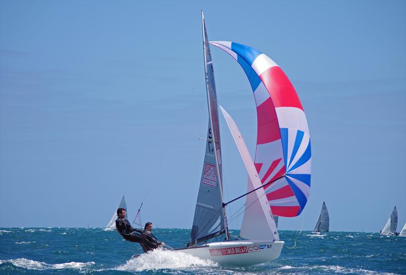 Noah Taylor & David Muel during the 505 World Championship photo copyright Christophe Favreau / www.christophefavreau.com taken at Fremantle Sailing Club and featuring the 505 class