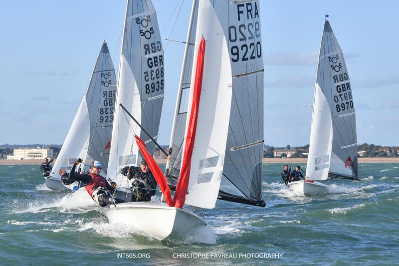 505 Euro Cup 2021 at Hayling Island photo copyright Christophe Favreau taken at Hayling Island Sailing Club and featuring the 505 class