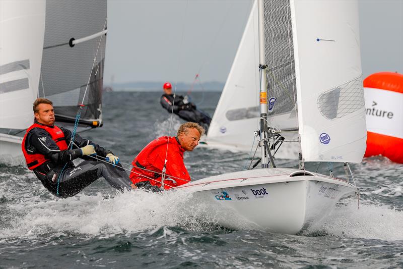 Wolfgang Hunger on the way to his 22nd Kiel Week victory with his crew Julien Kleiner photo copyright Kiel Week / www.ChristianBeeck.de taken at Kieler Yacht Club and featuring the 505 class