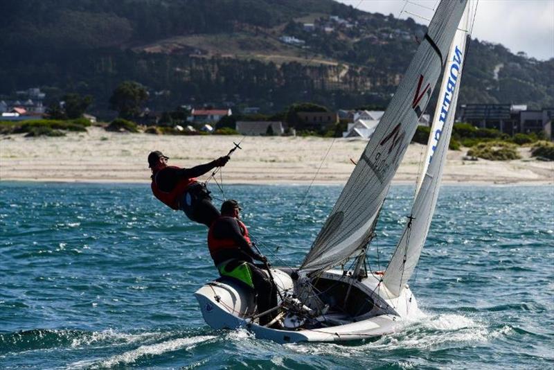 The Eigelaar brothers from Saldahna enjoying the conditions in Hout Bay on their 505 - Admirals' Regatta 2019 photo copyright Alec Smith / www.imagemundi.com/ taken at  and featuring the 505 class