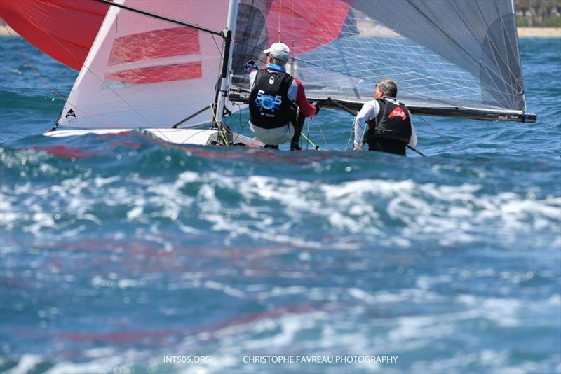 505 Exhibition Regatta Barcelona photo copyright Christophe Favreau taken at Barcelona International Sailing Center and featuring the 505 class