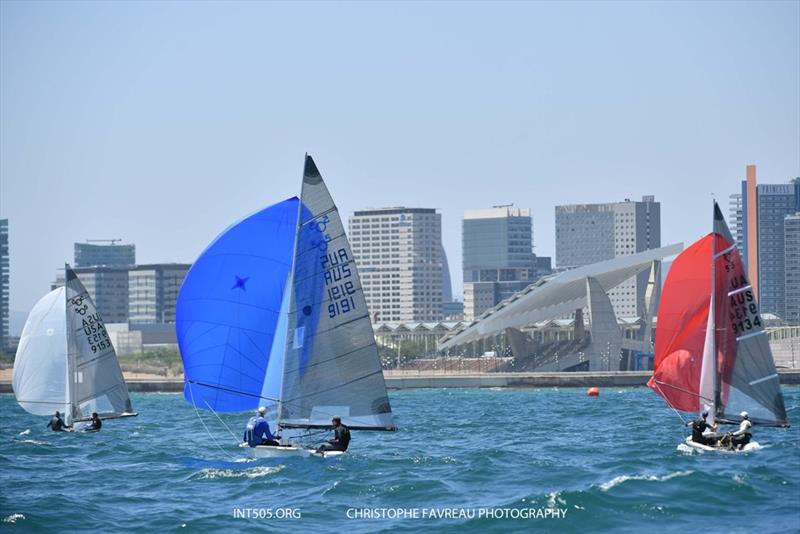 505 Exhibition Regatta Barcelona photo copyright Christophe Favreau taken at Barcelona International Sailing Center and featuring the 505 class