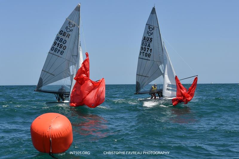 505 Exhibition Regatta Barcelona photo copyright Christophe Favreau taken at Barcelona International Sailing Center and featuring the 505 class