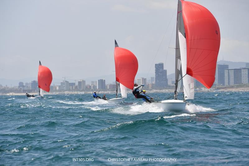 505 Exhibition Regatta Barcelona photo copyright Christophe Favreau taken at Barcelona International Sailing Center and featuring the 505 class