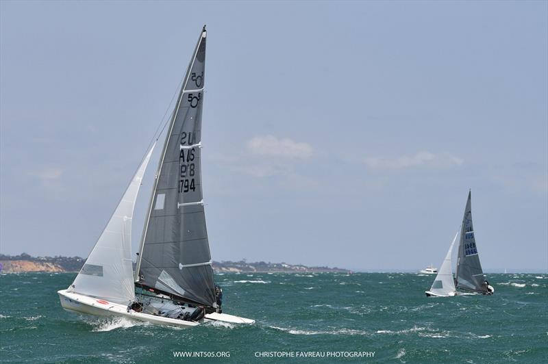 Australian 505 Championship - Day 1 photo copyright Christophe Favreau taken at Royal Brighton Yacht Club and featuring the 505 class