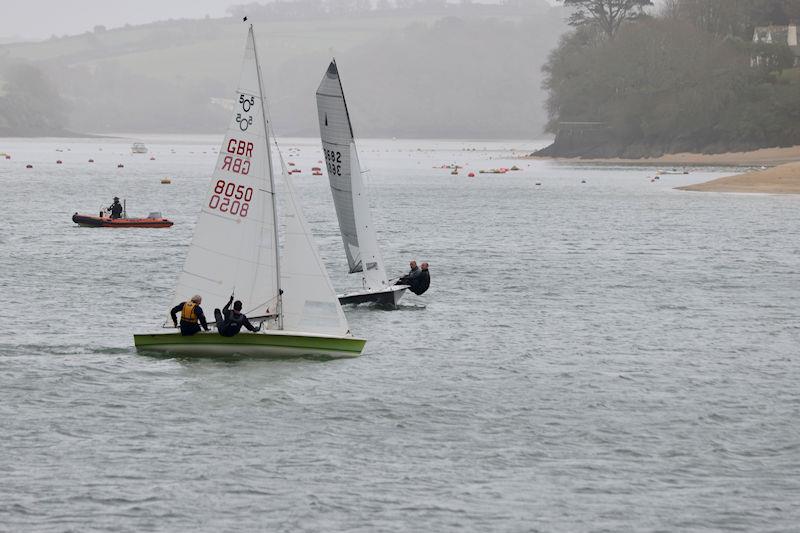 Salcombe Festive Series Race 3 on New Year's Day 2022 photo copyright Lucy Burn taken at Salcombe Yacht Club and featuring the 505 class