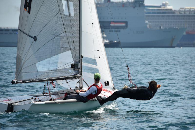 Roger Gilbert and Ben McGrane have already won the European Championship in this 505 yet there is nothing 'tricked up' about it photo copyright Dougal Henshall taken at  and featuring the 505 class