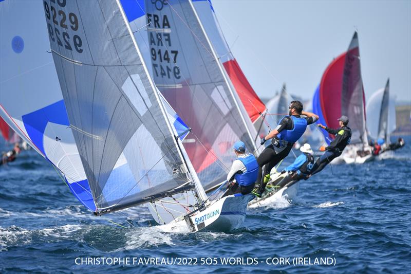 Finally some breeze on day 5 of the 505 Worlds at Crosshaven photo copyright Christophe Favreau / www.christophefavreau.com taken at Royal Cork Yacht Club and featuring the 505 class