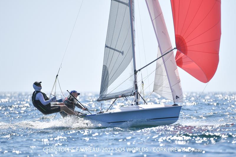 Mike Holt and Rob Woelfel - 2022 505 World Championship photo copyright Christophe Favreau / 2022 505 Worlds taken at Royal Cork Yacht Club and featuring the 505 class