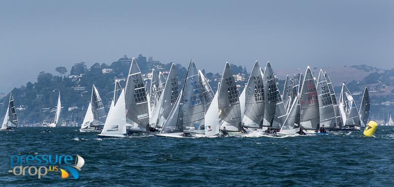 5O5 Pre-Worlds and North American Championship in San Francisco Bay photo copyright Eric Simonson / www.h2oshots.com taken at St. Francis Yacht Club and featuring the 505 class