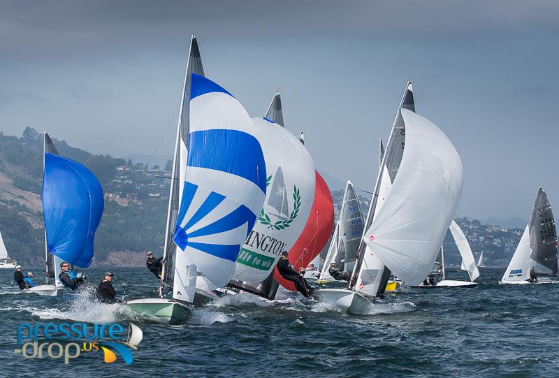 5O5 Pre-Worlds and North American Championship in San Francisco Bay photo copyright Eric Simonson / www.h2oshots.com taken at St. Francis Yacht Club and featuring the 505 class