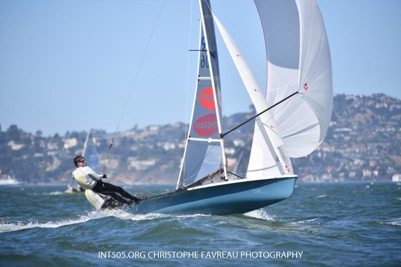 Mike Martin and Adam Lowry, 2023 5O5 World Champions photo copyright Christophe Favreau / www.christophefavreau.com taken at St. Francis Yacht Club and featuring the 505 class