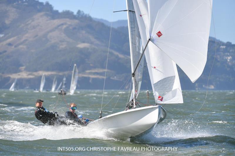 Eric Anderson and Nic Baird finished second overall in the 2023 5O5 World Championship - photo © Christophe Favreau / www.christophefavreau.com