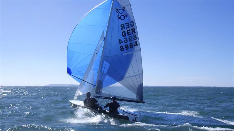 Ben Tuttle and Cam Mitchell in action during the 505 Hayling Sharpener - Coaching with Adam Bowers - photo © Adam Bowers