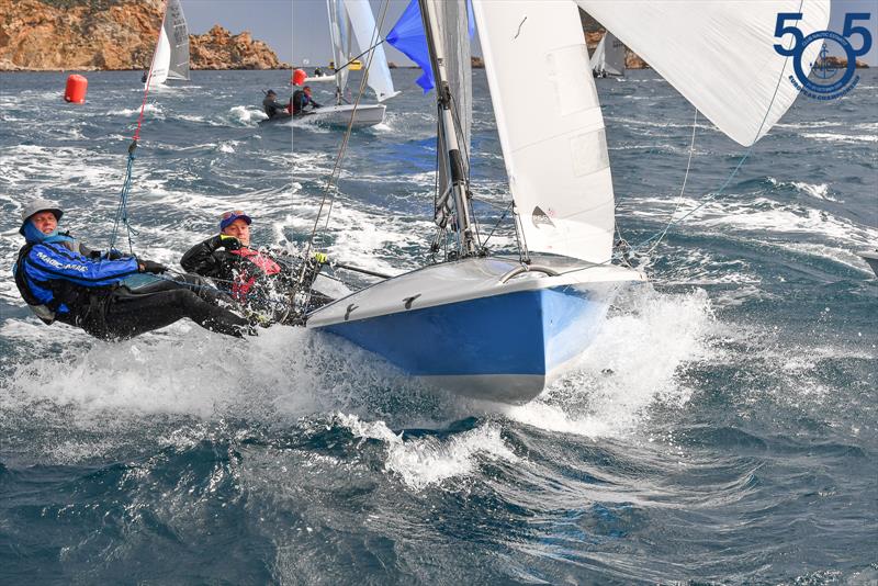 Day 2, Micki Daisenberger and Johannes Tellern - 505 European Championship in Spain - photo © Christophe Favreau / www.christophefavreau.com