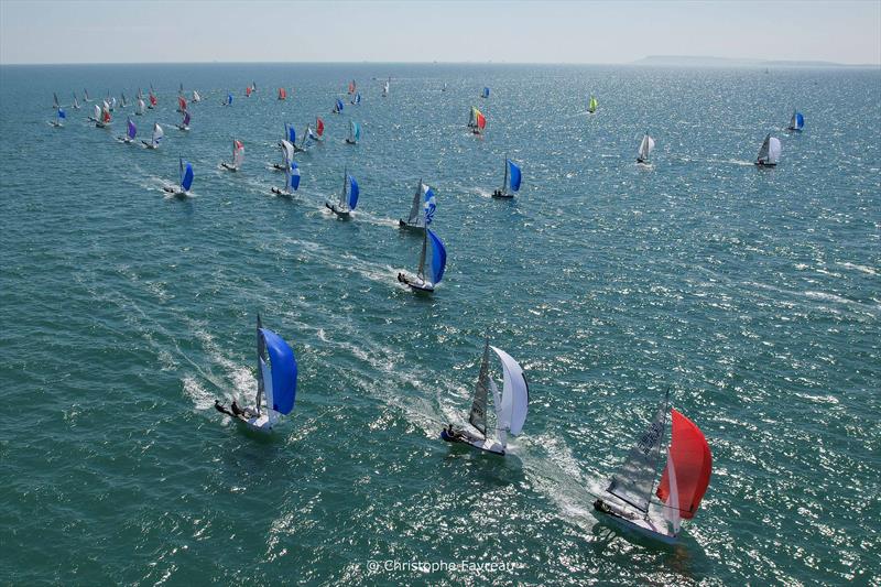 2026 505 Worlds at Hayling Island Day 4 photo copyright Christophe Favreau / www.christophefavreau.com taken at Hayling Island Sailing Club and featuring the 505 class