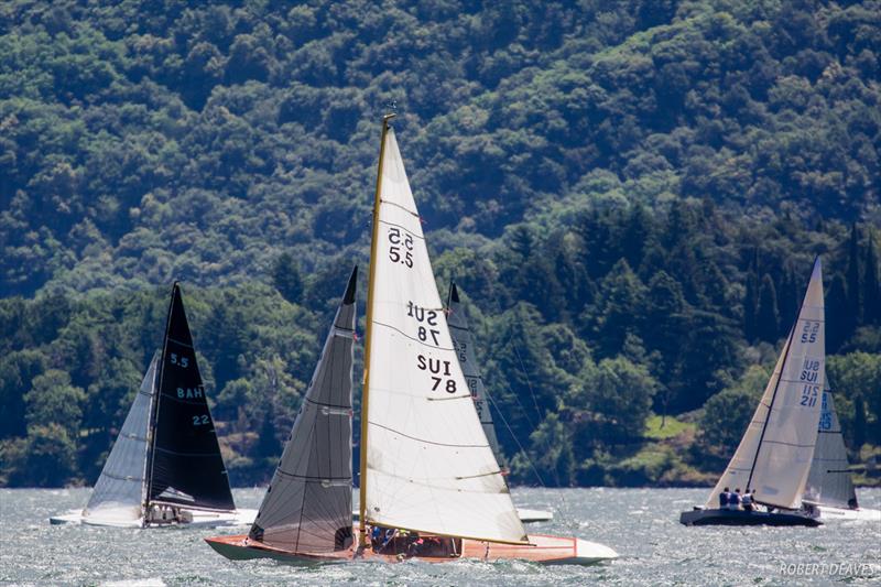 Race 3 on day 2 of the 2018 5.5 Metre Swiss/Italian Open photo copyright Robert Deaves taken at  and featuring the 5.5m class