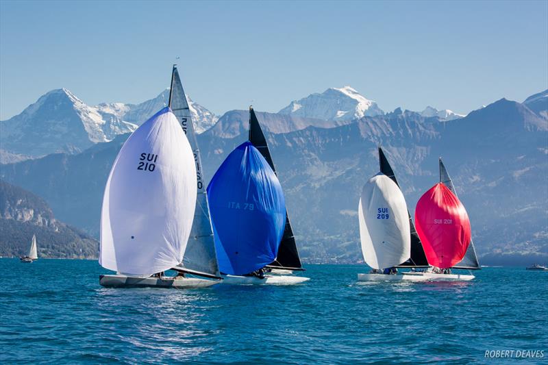 Racing on day 2 of the 5.5 Metre Herbstpreis photo copyright Robert Deaves taken at  and featuring the 5.5m class