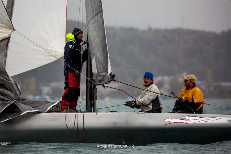 Silver Fox on 5.5 Metre Herbstpreis day 2 photo copyright Robert Deaves / www.robertdeaves.uk taken at  and featuring the 5.5m class