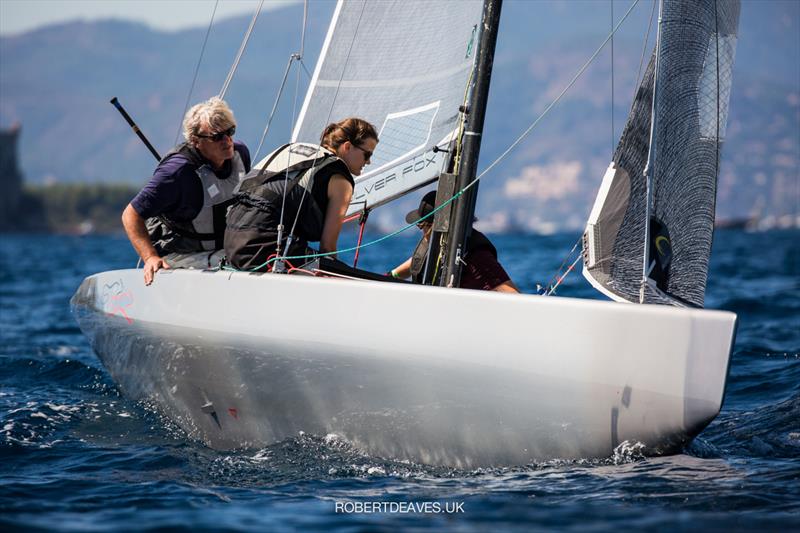 Silver Fox on day 2 of the 2021 5.5 Metre French Open in Cannes photo copyright Robert Deaves taken at Yacht Club de Cannes and featuring the 5.5m class