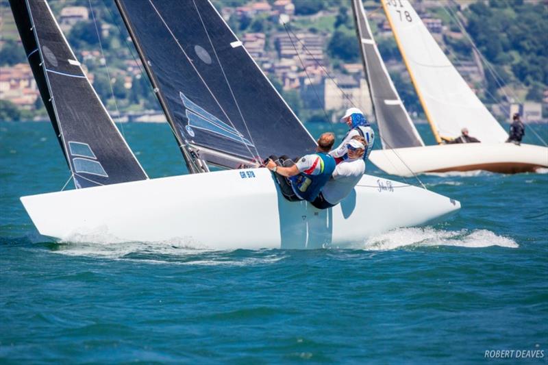 John B - Day 3 - 2018 5.5 Metre Swiss/Italian Open photo copyright Robert Deaves taken at  and featuring the 5.5m class