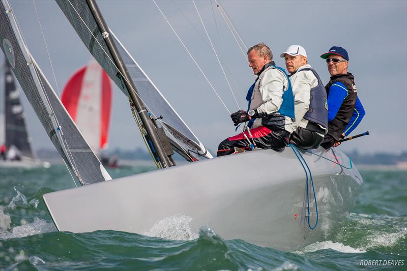 Silver Fox - 2018 5.5 Metre World Championship photo copyright Robert Deaves taken at Royal Yacht Squadron and featuring the 5.5m class