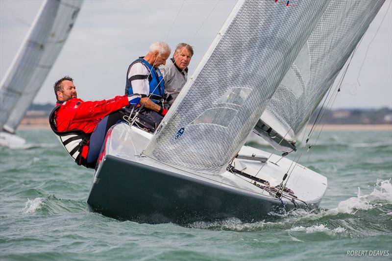 Black & White - 2018 5.5 Metre World Championship photo copyright Robert Deaves taken at Royal Yacht Squadron and featuring the 5.5m class