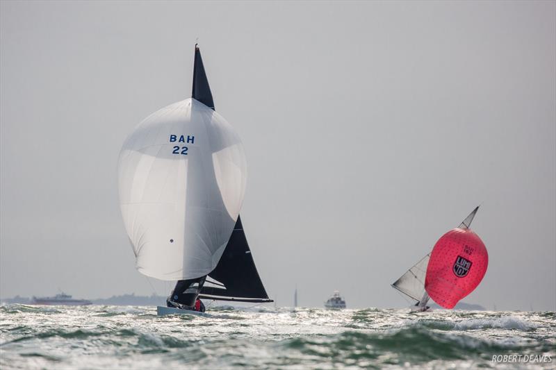 Testing conditions downwind - 2018 5.5 Metre World Championship - photo © Robert Deaves