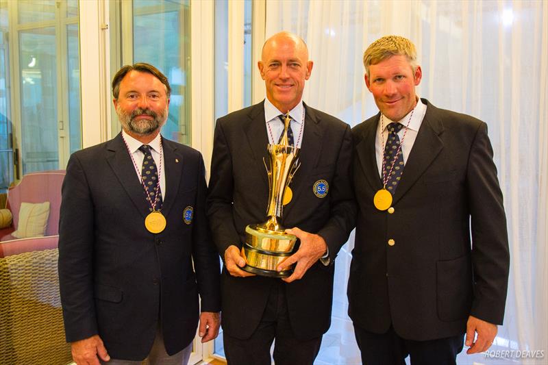 Gold medalists - 2018 5.5 Metre World Championship photo copyright Robert Deaves taken at Royal Yacht Squadron and featuring the 5.5m class