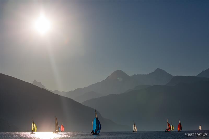 Spectacular start to Day 3 - 2018 Herbstpreis  photo copyright Robert Deaves taken at Thunersee-Yachtclub and featuring the 5.5m class