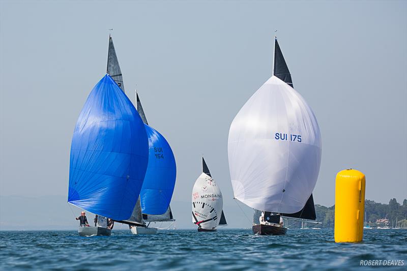 Downwind - 2019 International 5.5 Metre Swiss Open Championship photo copyright Robert Deaves taken at Société Nautique de Genève and featuring the 5.5m class