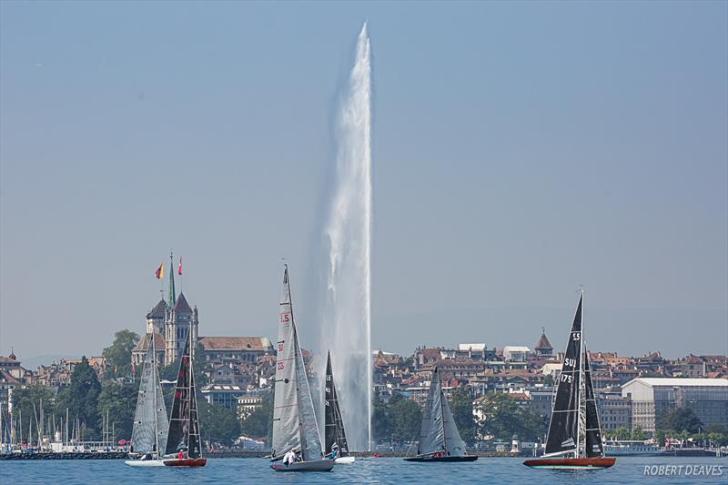 A very light start to the day in Geneva - 2019 International 5.5 Metre Swiss Open Championship photo copyright Robert Deaves taken at Société Nautique de Genève and featuring the 5.5m class