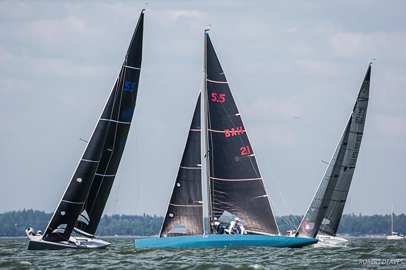 Close at top mark - 2019 Scandinavian Gold Cup photo copyright Robert Deaves taken at  and featuring the 5.5m class