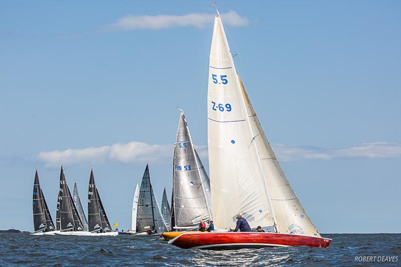 Start Race 1 - Day 1 - 2019 5.5 Metre Worlds in Helsinki photo copyright Robert Deaves taken at  and featuring the 5.5m class